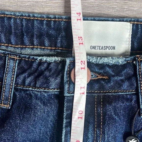 NEW one teaspoon VIRGIN BLUE AWESOME BAGGIES HIGH WAIST STRAIGHT LEG JEANS BLUE